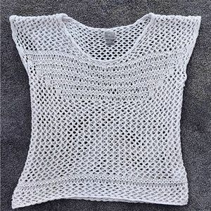 White net converse sweater